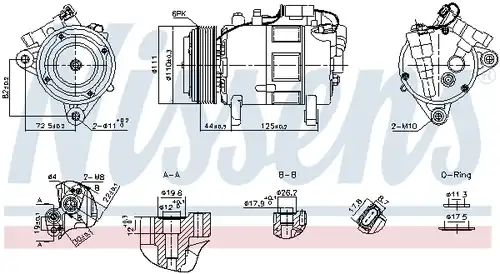 компресор за климатик NISSENS 891148