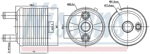 маслен радиатор, автоматична трансмисия NISSENS 91267