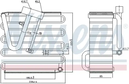 изпарител, климатична система NISSENS 92023