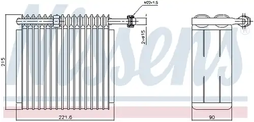 изпарител, климатична система NISSENS 92199