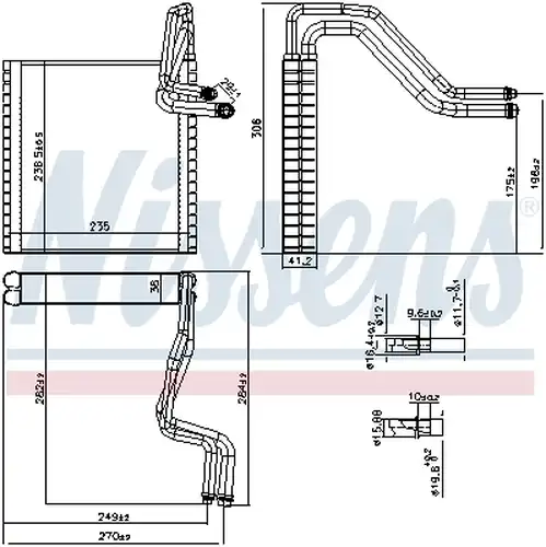 изпарител, климатична система NISSENS 92372