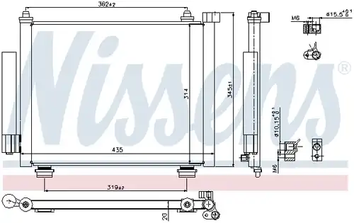 кондензатор, климатизация NISSENS 940315