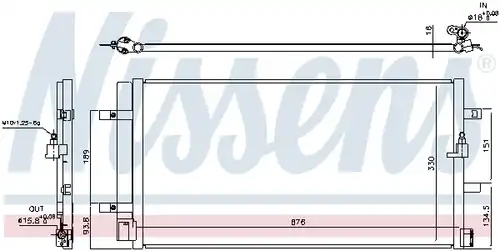 кондензатор, климатизация NISSENS 940453