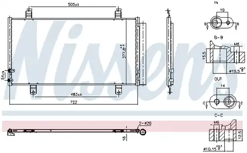 кондензатор, климатизация NISSENS 940865