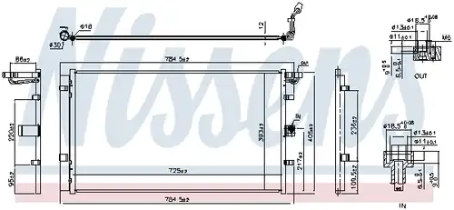 кондензатор, климатизация NISSENS 940902