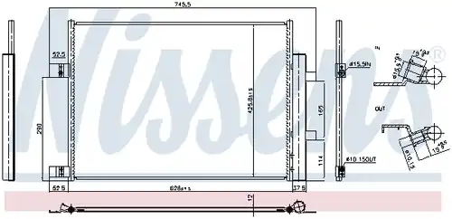 кондензатор, климатизация NISSENS 941008