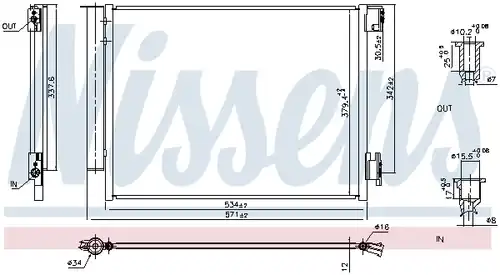 кондензатор, климатизация NISSENS 941197