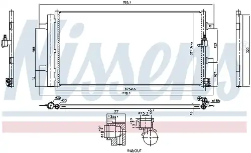 кондензатор, климатизация NISSENS 941261