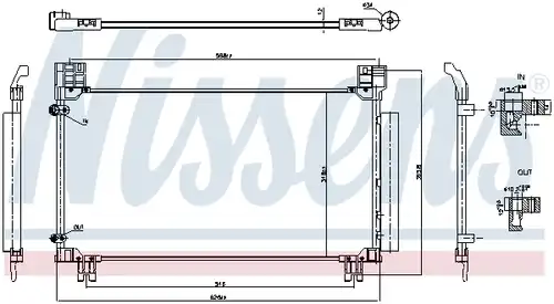 кондензатор, климатизация NISSENS 941277