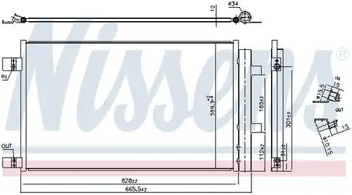 кондензатор, климатизация NISSENS 941284