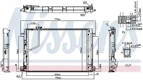 кондензатор, климатизация NISSENS 941293