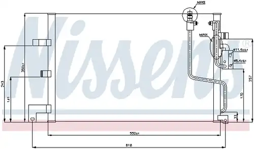 кондензатор, климатизация NISSENS 94259