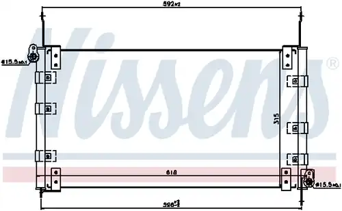 кондензатор, климатизация NISSENS 94437