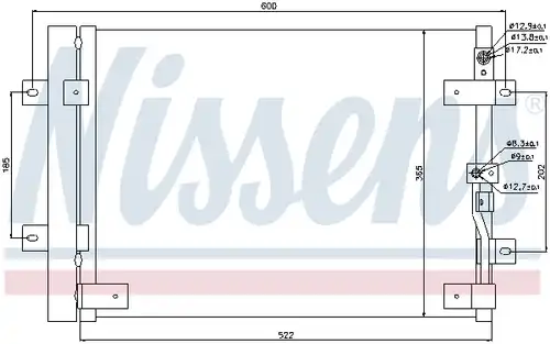 кондензатор, климатизация NISSENS 94821