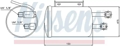 изсушител, климатизация NISSENS 95106