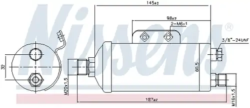 изсушител, климатизация NISSENS 95354