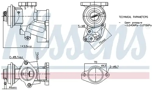 AGR-Клапан NISSENS 98476