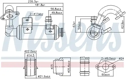 Охладител, ЕГР система NISSENS 989407