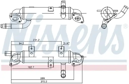 Охладител, ЕГР система NISSENS 989417