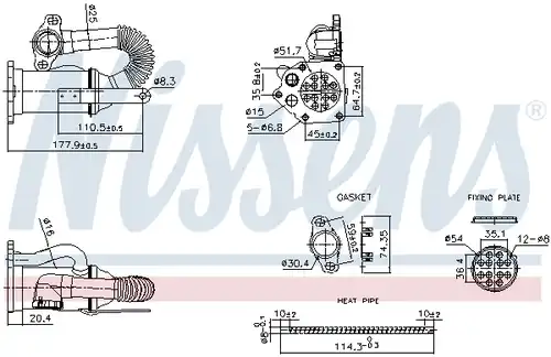 Охладител, ЕГР система NISSENS 989453