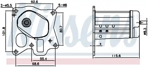 Охладител, ЕГР система NISSENS 989455