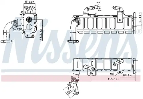 Охладител, ЕГР система NISSENS 989475