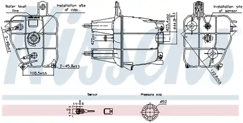 разширителен съд, охладителна течност NISSENS 996241