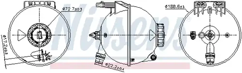 разширителен съд, охладителна течност NISSENS 996309