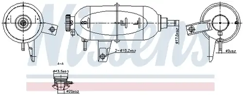 разширителен съд, охладителна течност NISSENS 996331