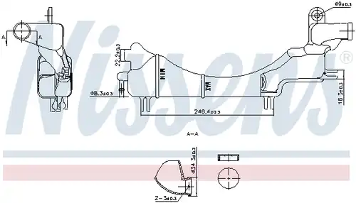 разширителен съд, охладителна течност NISSENS 996334