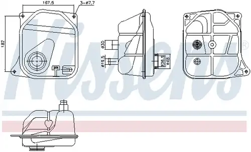 разширителен съд, охладителна течност NISSENS 996362