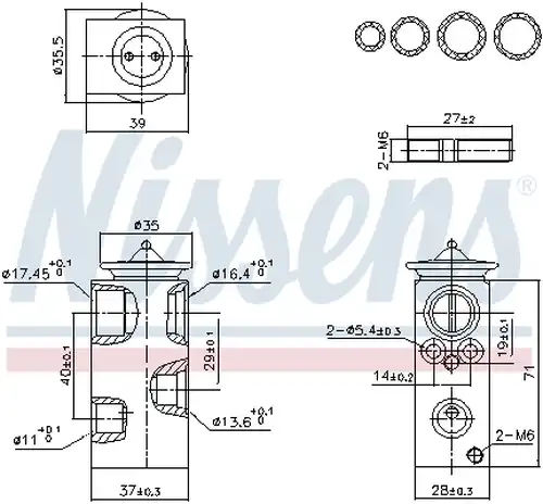разширителен клапан, климатизация NISSENS 999453