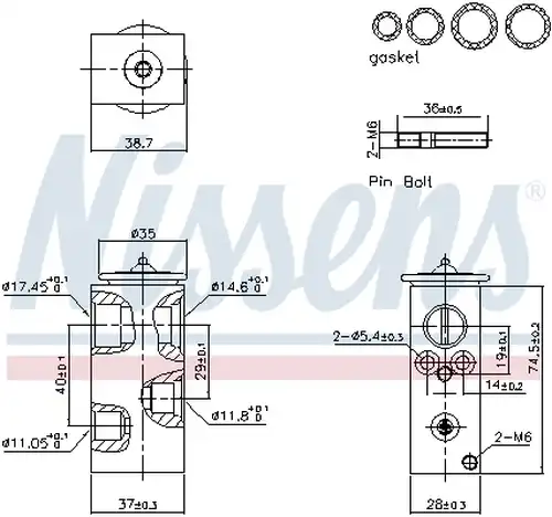 разширителен клапан, климатизация NISSENS 999456