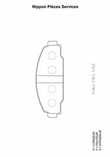 накладки NPS T360A89