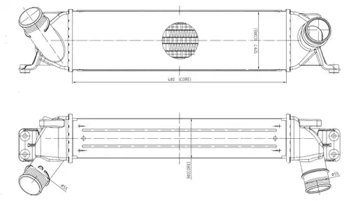 интеркулер (охладител за въздуха на турбината) NRF 309062