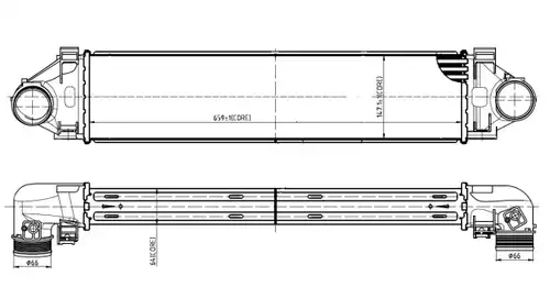 интеркулер (охладител за въздуха на турбината) NRF 309064