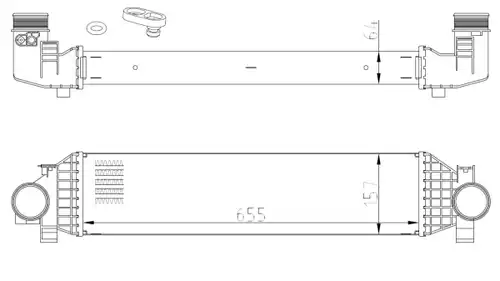 интеркулер (охладител за въздуха на турбината) NRF 309068