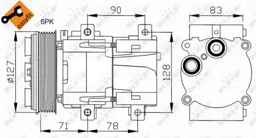 компресор за климатик NRF 32107