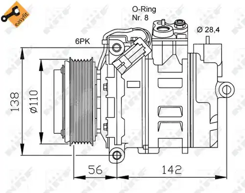 компресор за климатик NRF 32178