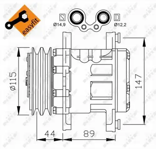 компресор за климатик NRF 32207