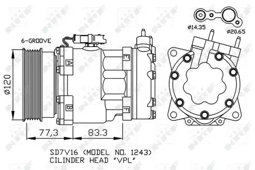 компресор за климатик NRF 32266