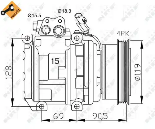 компресор за климатик NRF 32438