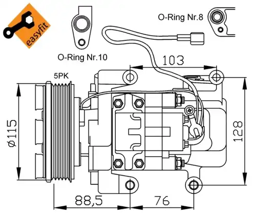 компресор за климатик NRF 32681