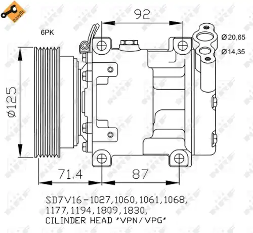 компресор за климатик NRF 32742