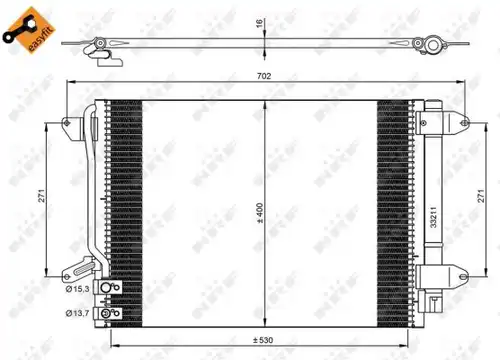 кондензатор, климатизация NRF 350028