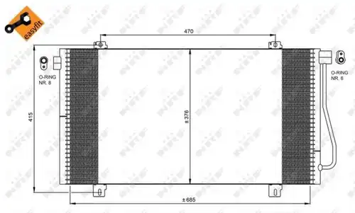 кондензатор, климатизация NRF 350030