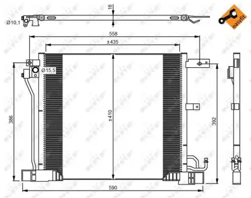 кондензатор, климатизация NRF 350040