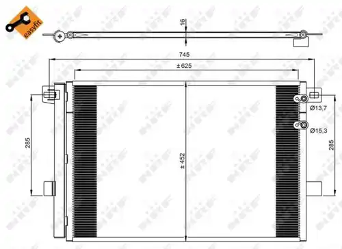 кондензатор, климатизация NRF 350041