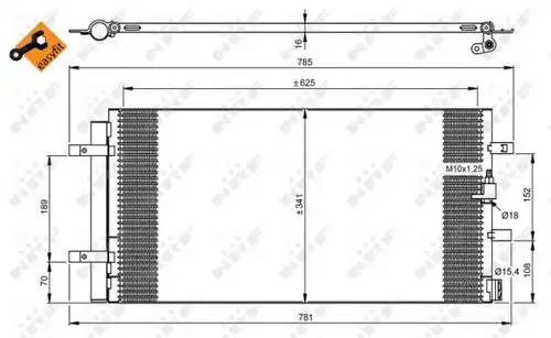 кондензатор, климатизация NRF 350046