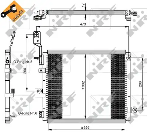 кондензатор, климатизация NRF 350047